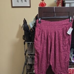 FP Movement by Free People Pink Patterned Bermudas